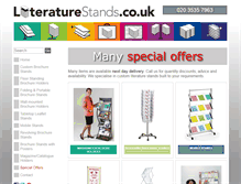 Tablet Screenshot of literaturestands.co.uk